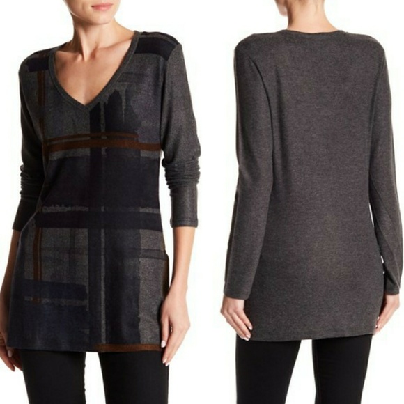 Go Couture Sweaters - Go Couture gray plaid sweater